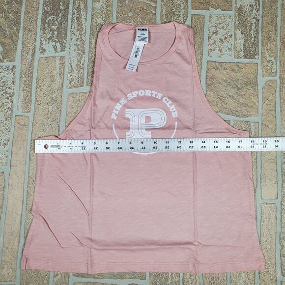 Victorias’s Secret PINK Cotton Racerback Tank Top, Want to be Pink, Large - NWT - Picture 5 of 6